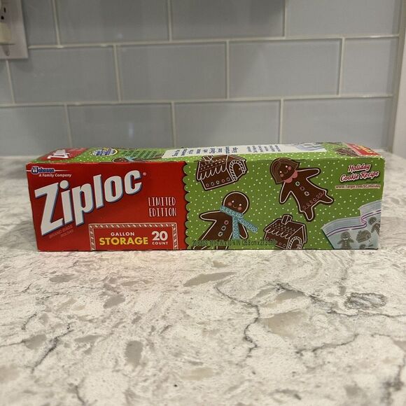Ziploc Other - Ziploc Limited Edition‎ NOS Holiday Bags Gallon 20 Count Gingerbread Men House